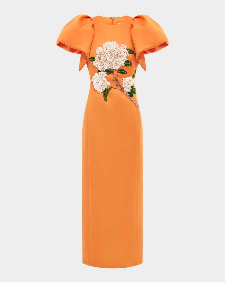 Lucinda Hydrangea Embellished Maxi Dress